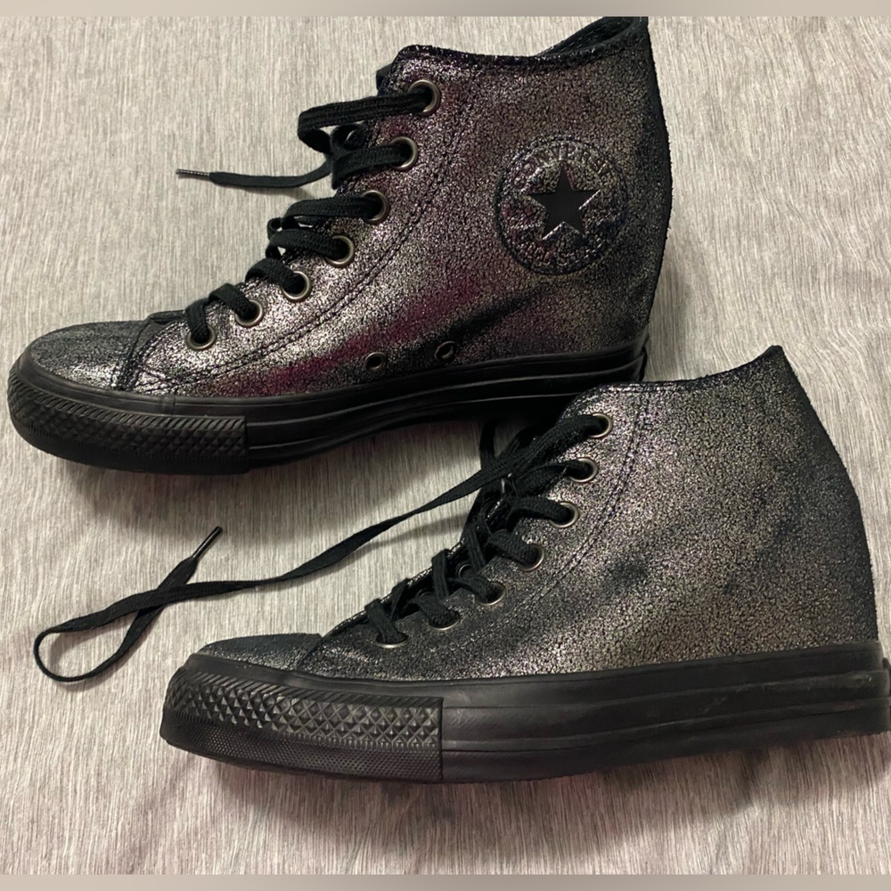Converse Black Sparkle High-Top Sneakers